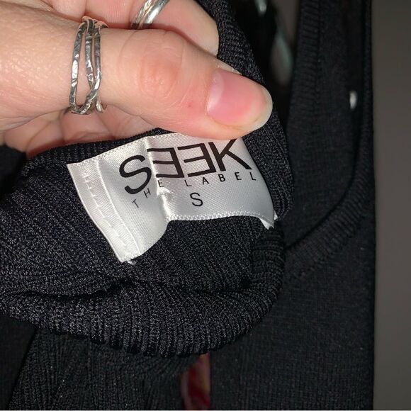 SEEK The Label Black Mini Dress Small - Picture 5 of 5